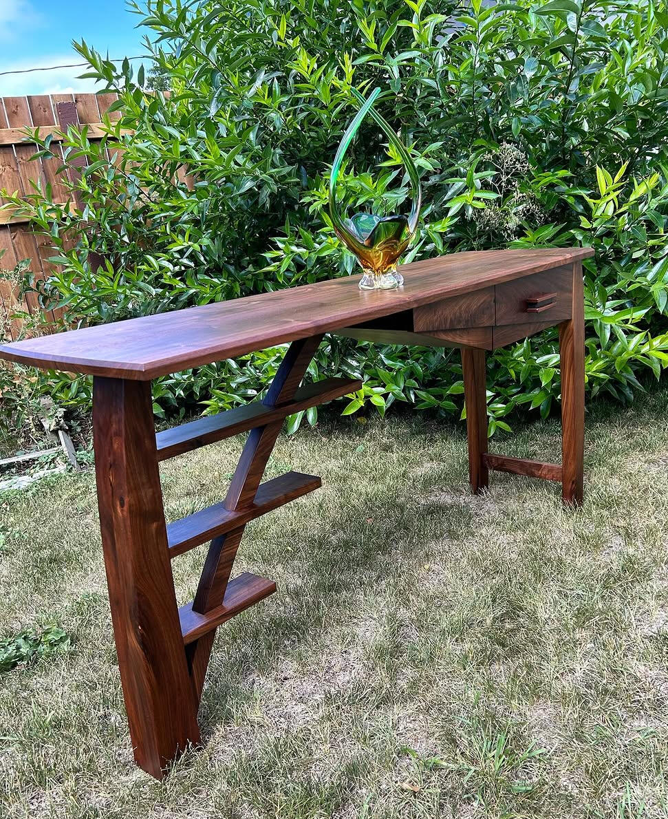 Three Legged Entryway Table (Black Walnut)